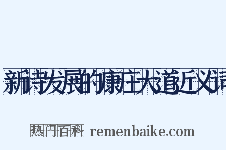 新诗发展的康庄大道近义词是什么意思的图片